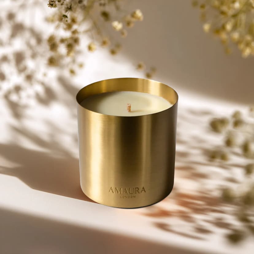 Oud & Geranium Luxury Brass Candle