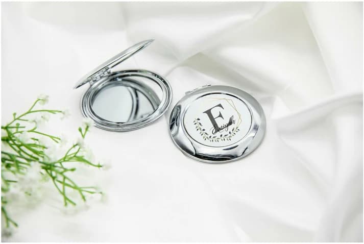 Personalised Compact Mirror for Nikkah & Wedding Favours