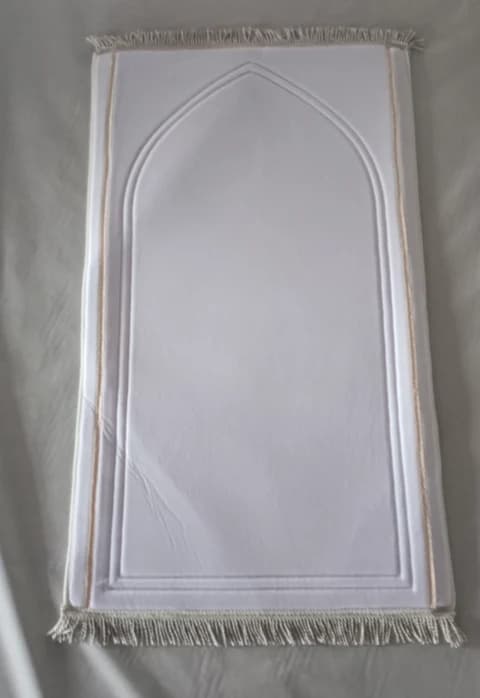 Ivory Super Soft Prayer Mat with Arch Design