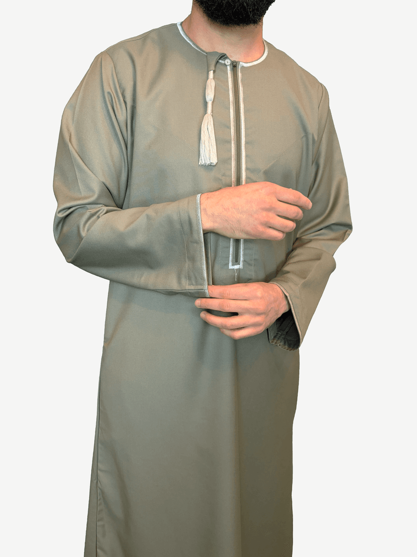 Premium Omani Thobe with Detachable Tassel
