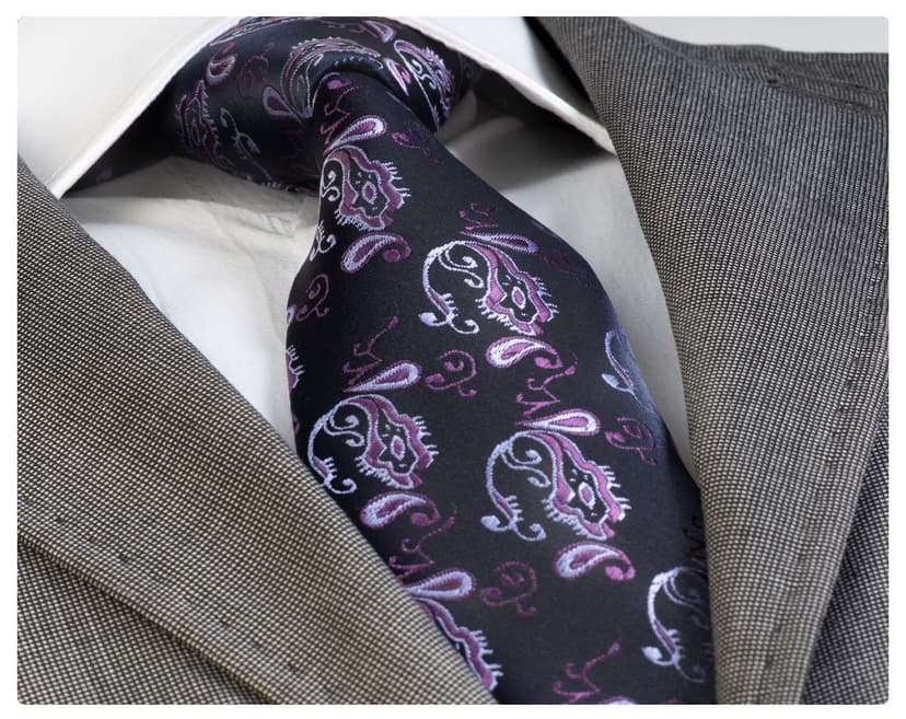 Purple Paisley Jacquard Tie
