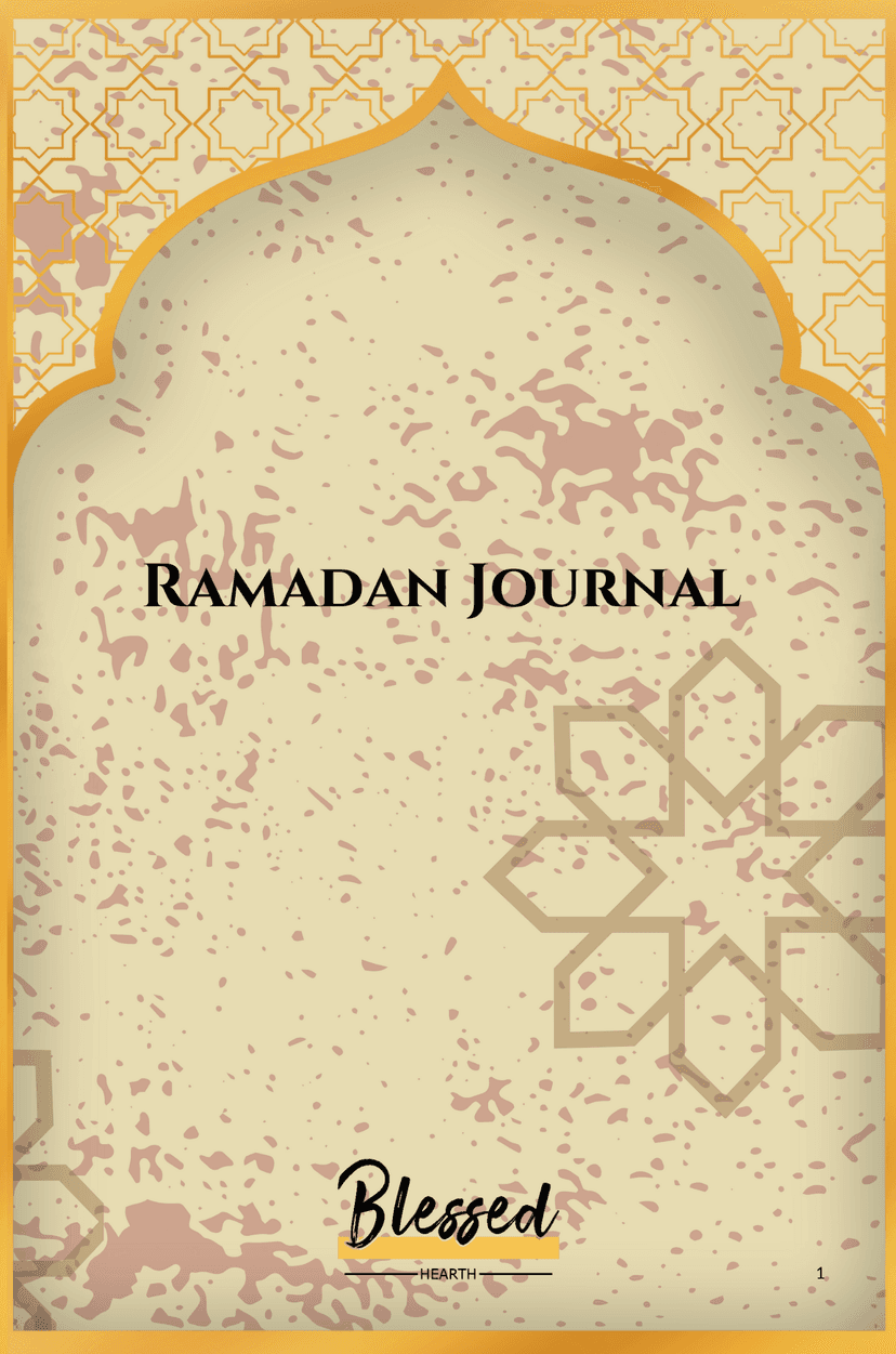 Ramadan Journal & Digital Planner with Recipes and Worship Tracker