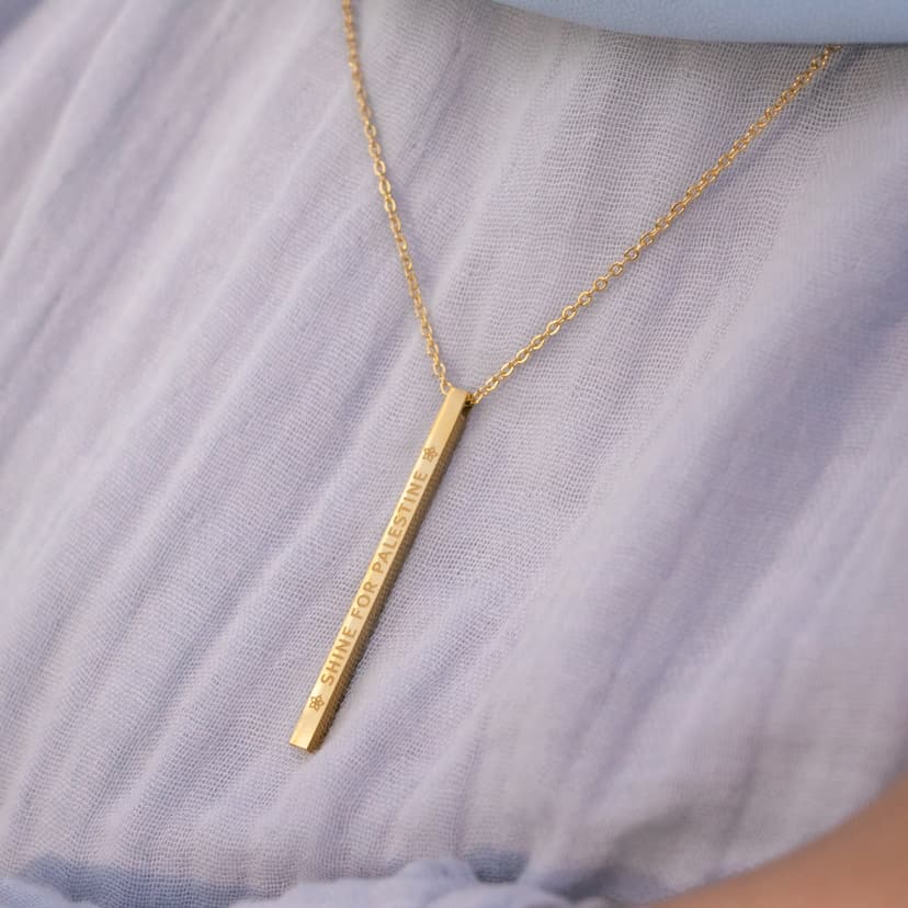 Shine for Palestine Bar Necklace