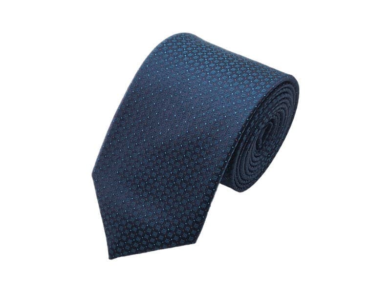 Teal Microdot Patterned Tie