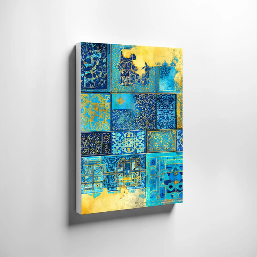 The Sacred Azure — Islamic Canvas Wall Art