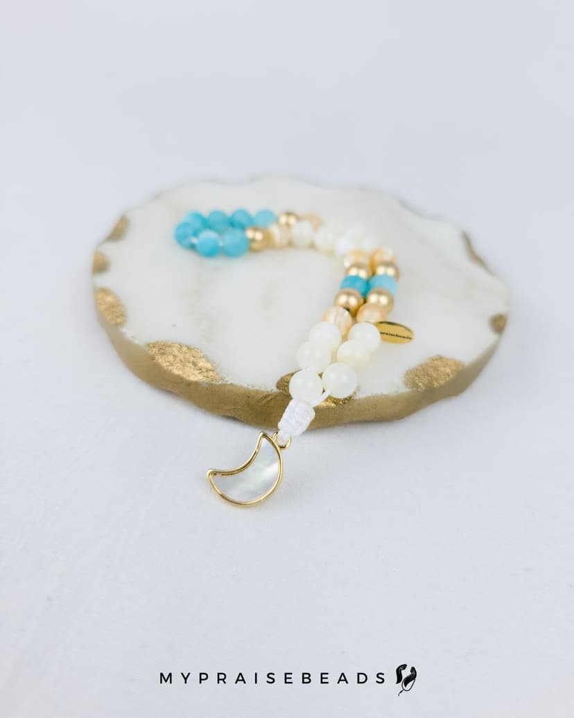 Turquoise Kids Tasbih with Luxury Pouch & Gift Box