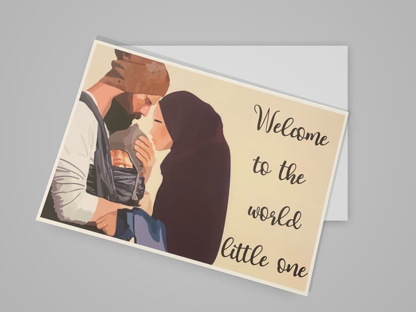 Welcome to the World Islamic Newborn Greeting Card