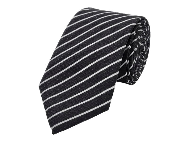 White Single-Striped Formal Tie