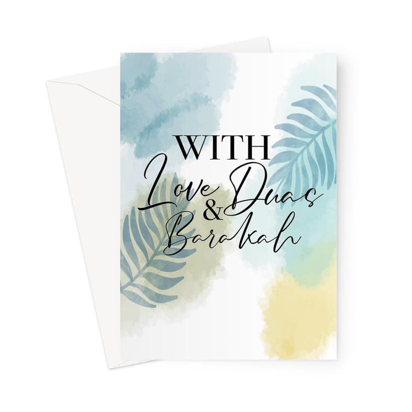 With Love, Duas & Barakah Islamic Greeting Card
