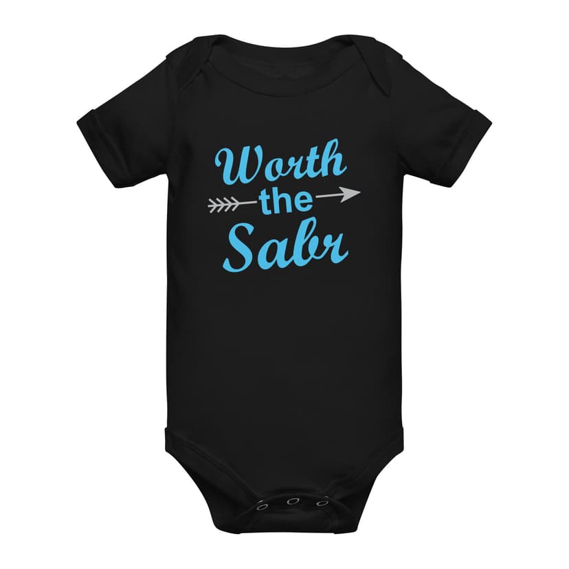 Worth The Sabr Short-Sleeve Baby Romper