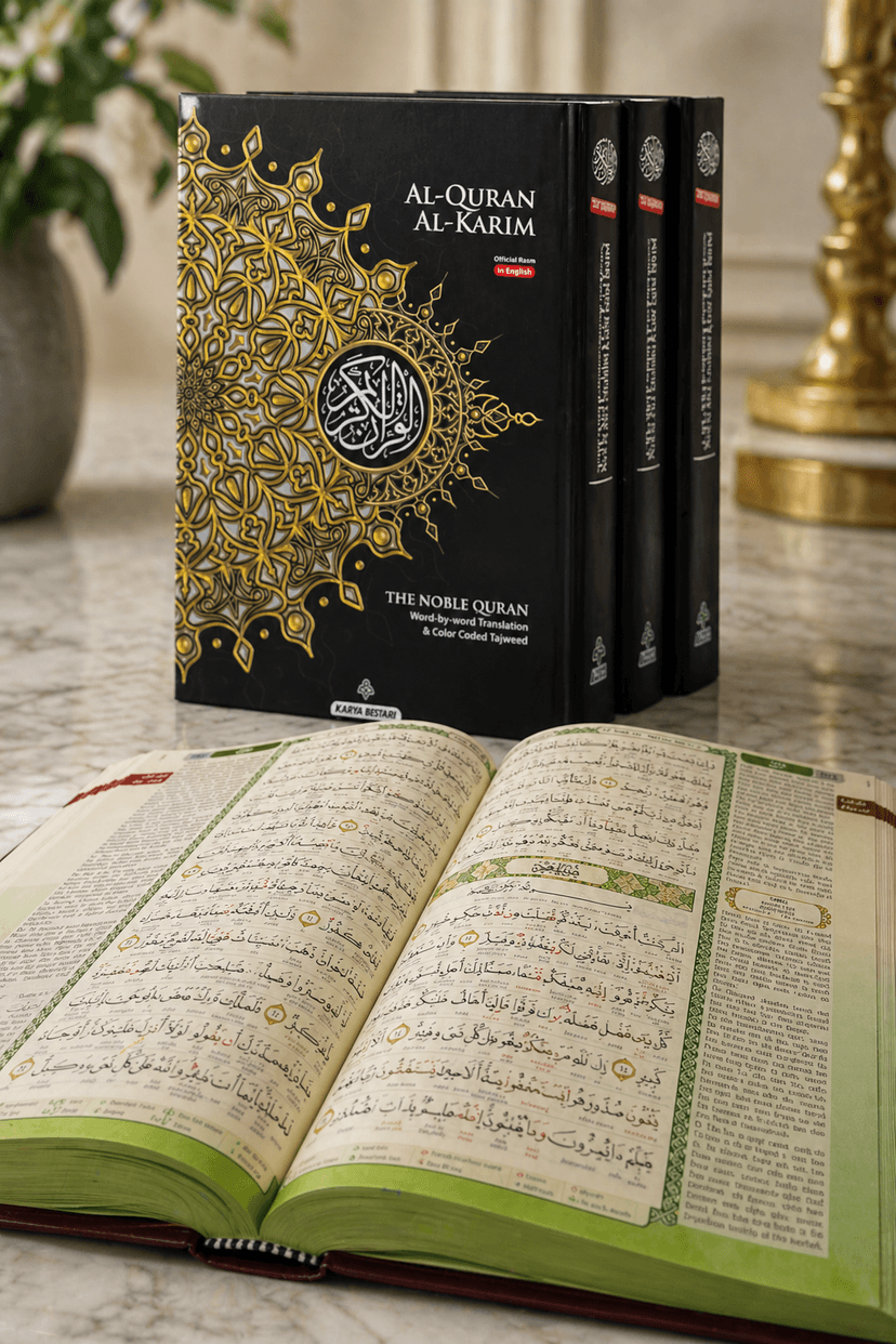 Al-Quran Al-Karim Maqdis A5 Quran with Arabic-English Word-by-Word Translation