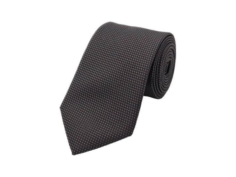 Black and Bronze Micro Polka Dot Tie for Men