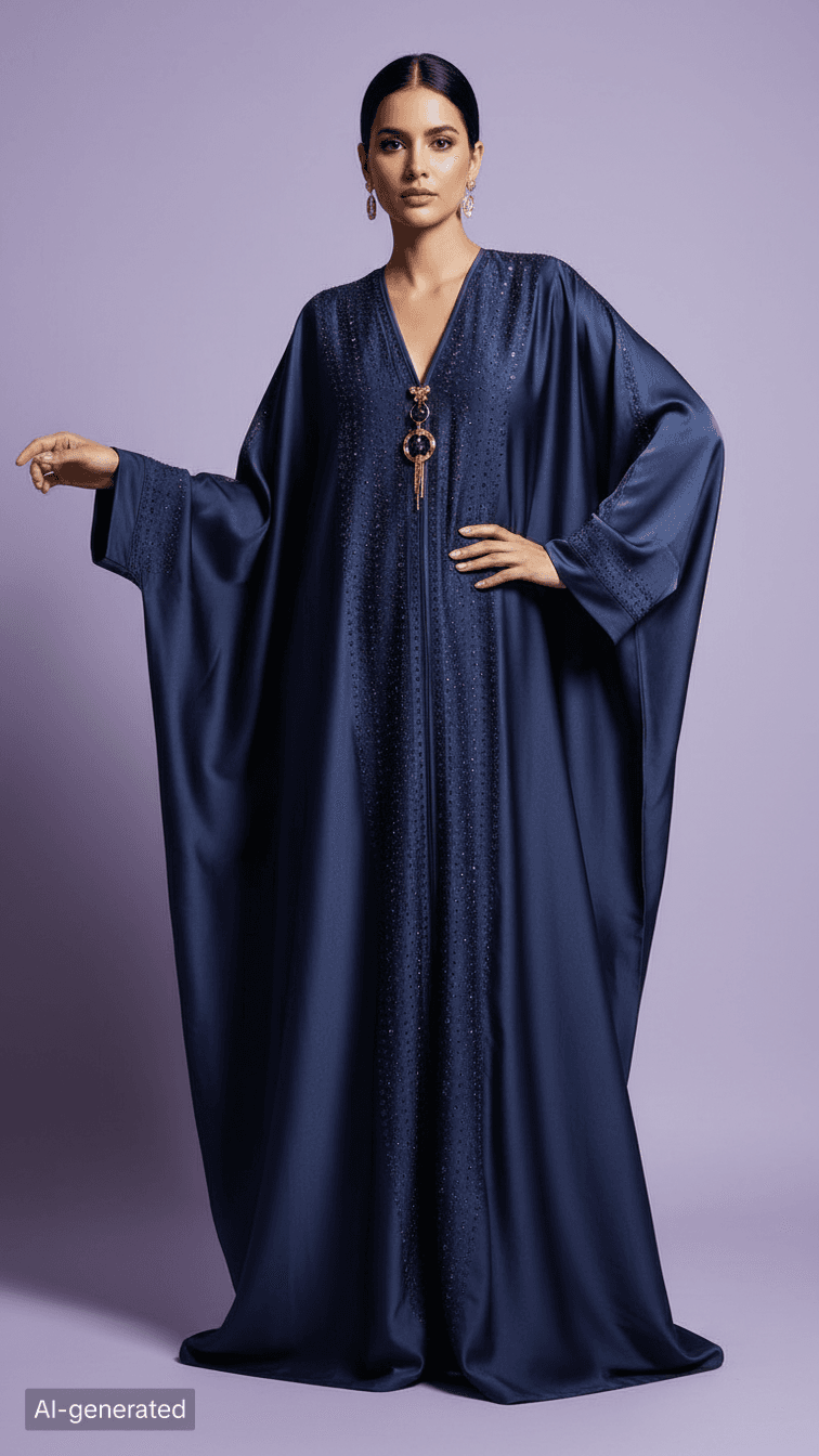 Elegant Batwing Abaya with Glitter Microstone Design – Luxury Wear - Batwing Abaya - Eid Abaya - Islamic Clothing for Women