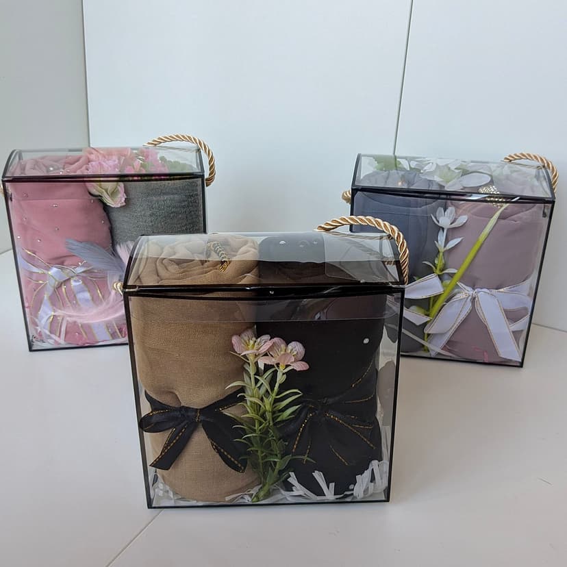 Hand Bag Hijab Gift Set - Islamic Teacher Gift - Islamic Gift For Birthday, Umrah, Hajj, Graduation, Eid, Muslim Revert, New Muslim - Hijab Bouquet For Her, Daughter, Wife, Sister, Mother