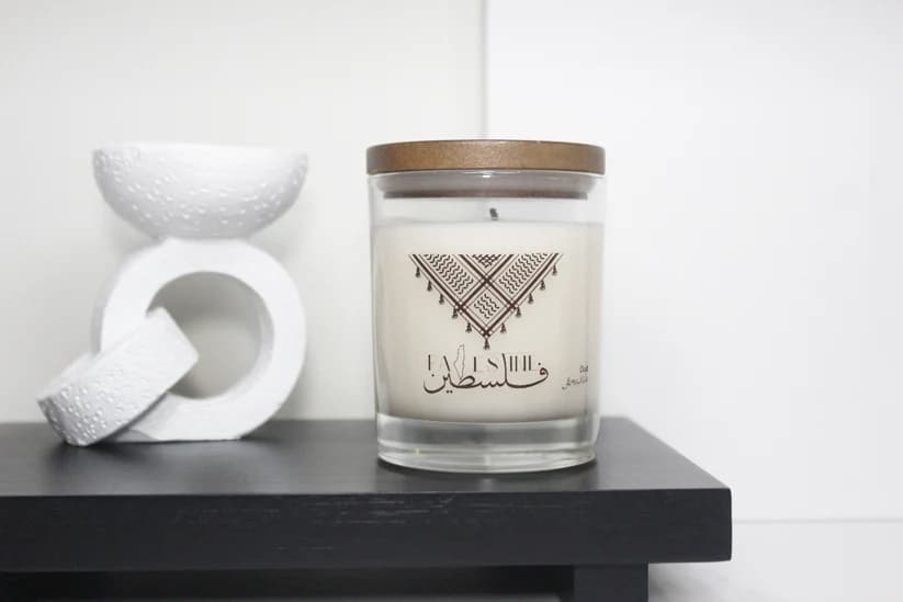 Keffiyah Palestine Candle - Scented Candle - Islamic Home Fragrance - Islamic Gifts - Islamic Home - Eid/Ramadan Gift