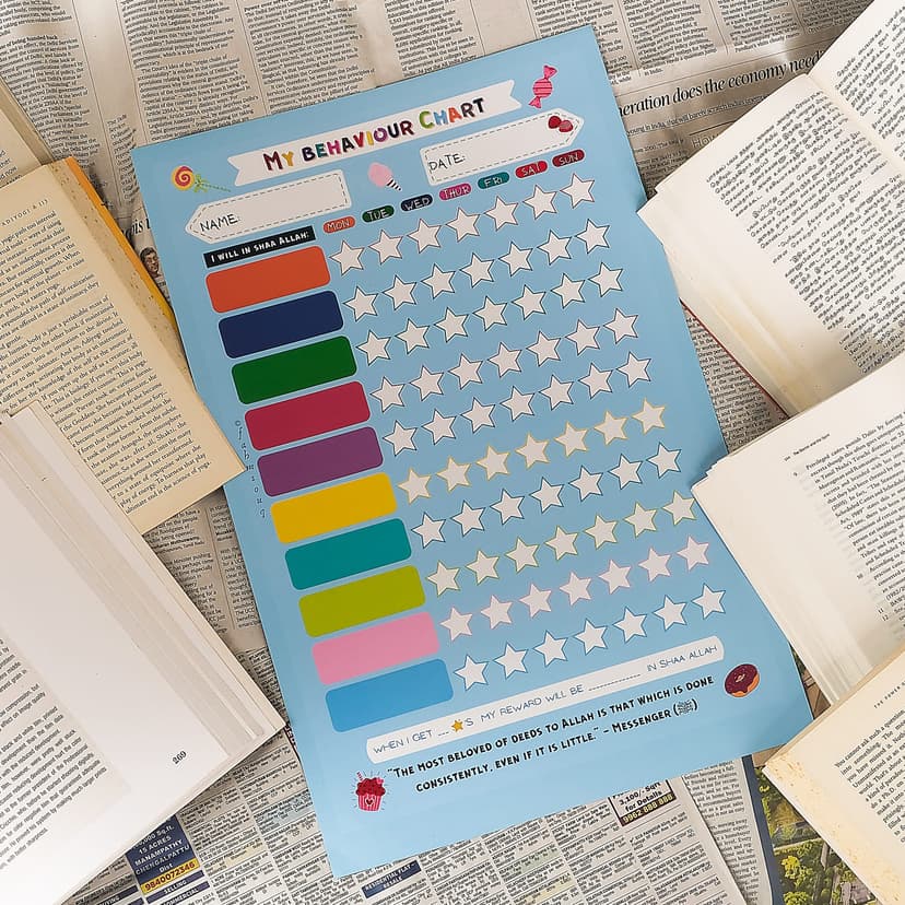 My Behaviour Magnetic Chart (11×18 inches)- Islamic Toy for Kids