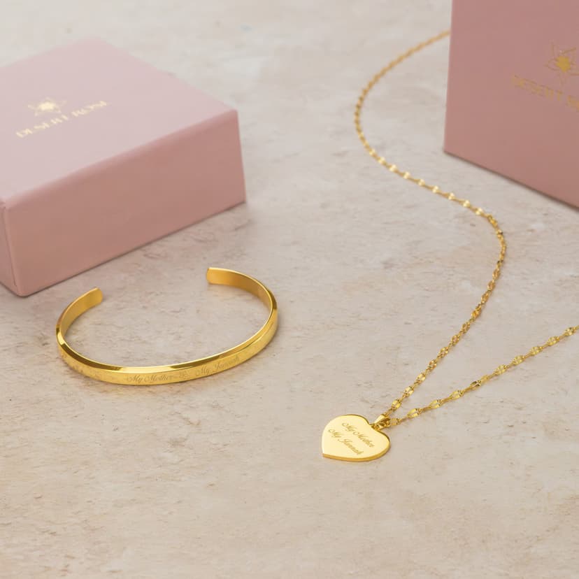 MY MOTHER MY JANNAH GIFT SET - MY MOTHER MY JANNAH - ISLAMIC GIFT SET - EID GIFT - MOTHERS GIFT - 18K GOLD PLATED