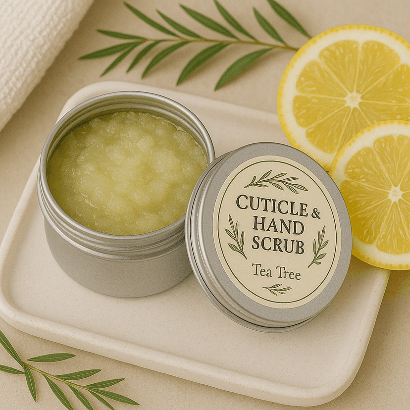 Nail Nectar Hand & Cuticle Scrub | Nourishing Sugar Exfoliant with Jojoba & Almond Oil
