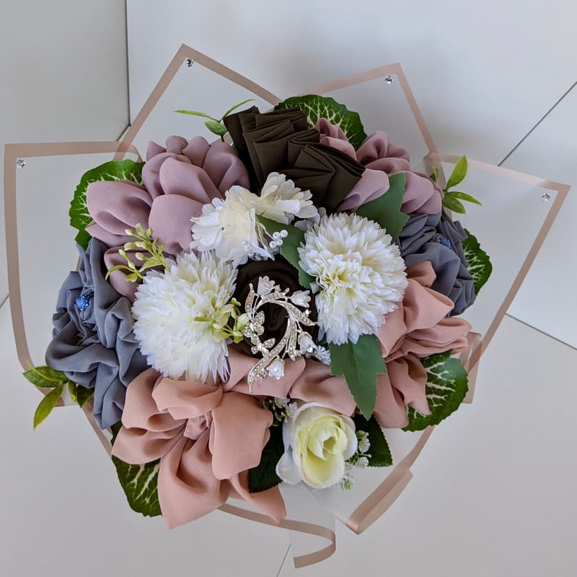 Ocean Mist Chiffon Hijab Bouquet | Islamic Hampers for Umrah, Hajj, Graduation, Birthday or Eid | Islamic Handmade Gift for Her | Ramadan/Eid Gift Hamper | Ramadan/Eid Gift For Wife | Ramadan/Eid Corporate Gift