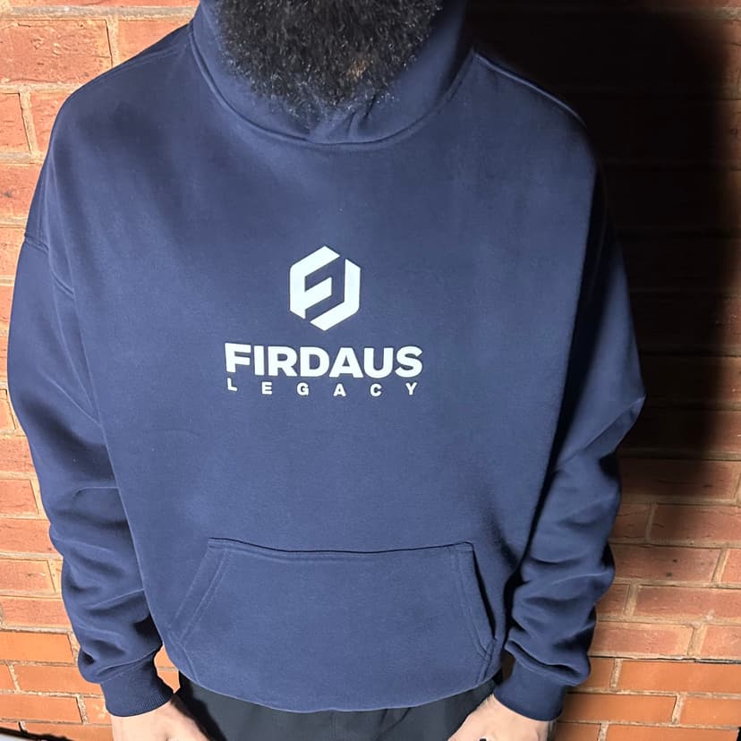 Oversized Heavyweight Hoodie - Navy - Cotton hoodie - Oversize islamic hoodie - Islamic hoodie - Islamic quote Hoodie - Muslim men hoodie