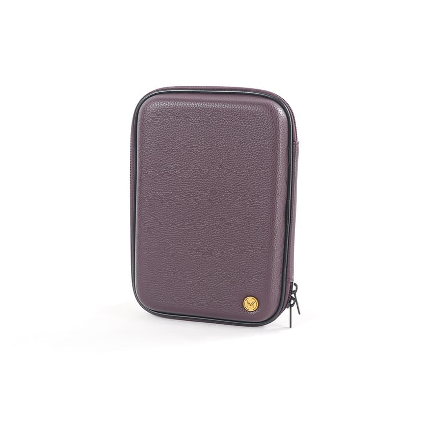 Plum - Pebble Finish - Refined Quran Case - Zip Fastening