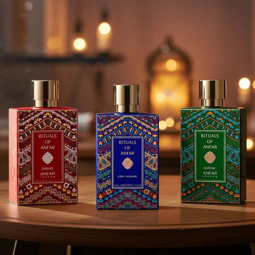 Rituals of Anfar Collection – Luxury Perfume Trio - Unisex Islamic Perdume - Islamic Fragrance Unisex - Islamic Gift for her or him - Nikkah Gift - Halal Perfume