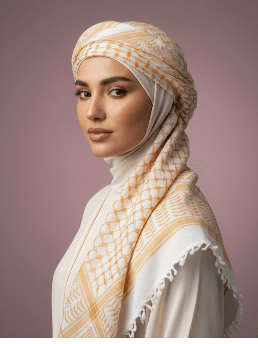 Rust Keffiyeh – A Symbol of Culture and Style by Bubble Girl - Palestine keffiyeh - Palestine scarf - Islamic scarf - Islamic shemagh - Palestine clothing