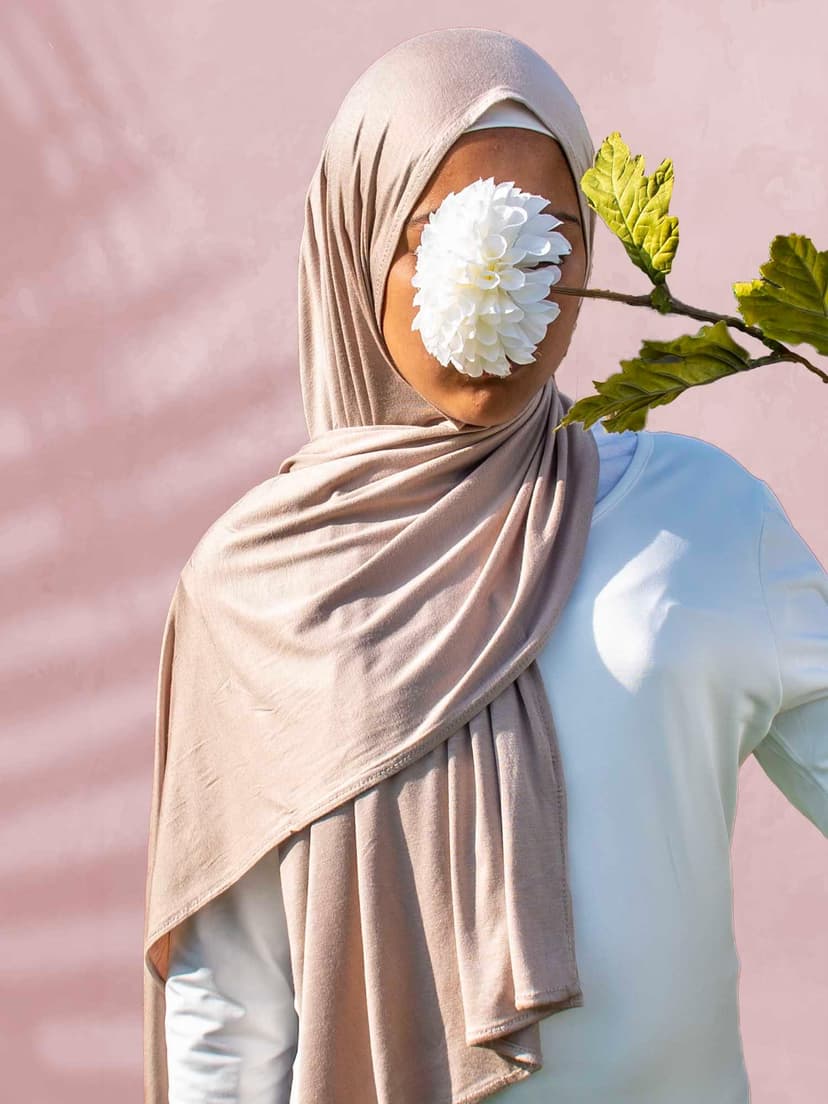 SoftTouch Perfect Fit Hijab in Sahara Breeze - Girl instant hijab - Kids hijab - Kids instant hijab - Easy wear hijab for kids