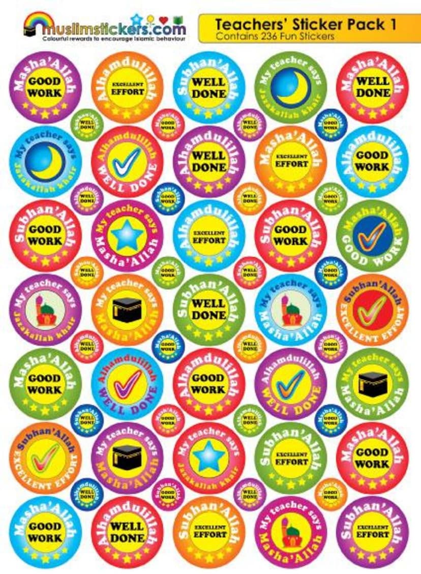 Teachers Sticker Pack 1 - Islamic Teacher Sticker - Teachers to complement school rewards and merit systems